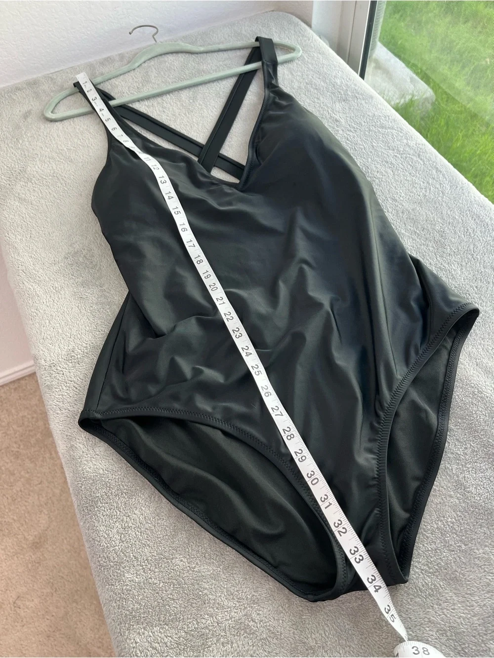 J.Crew‎ DD plunge one-piece swimsuit Black size 16